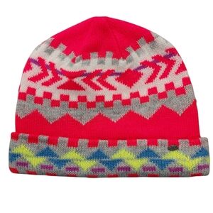 American Eagle Outfitters  Pink Grey Yellow Blue Purple Patterned Beanie Unisex